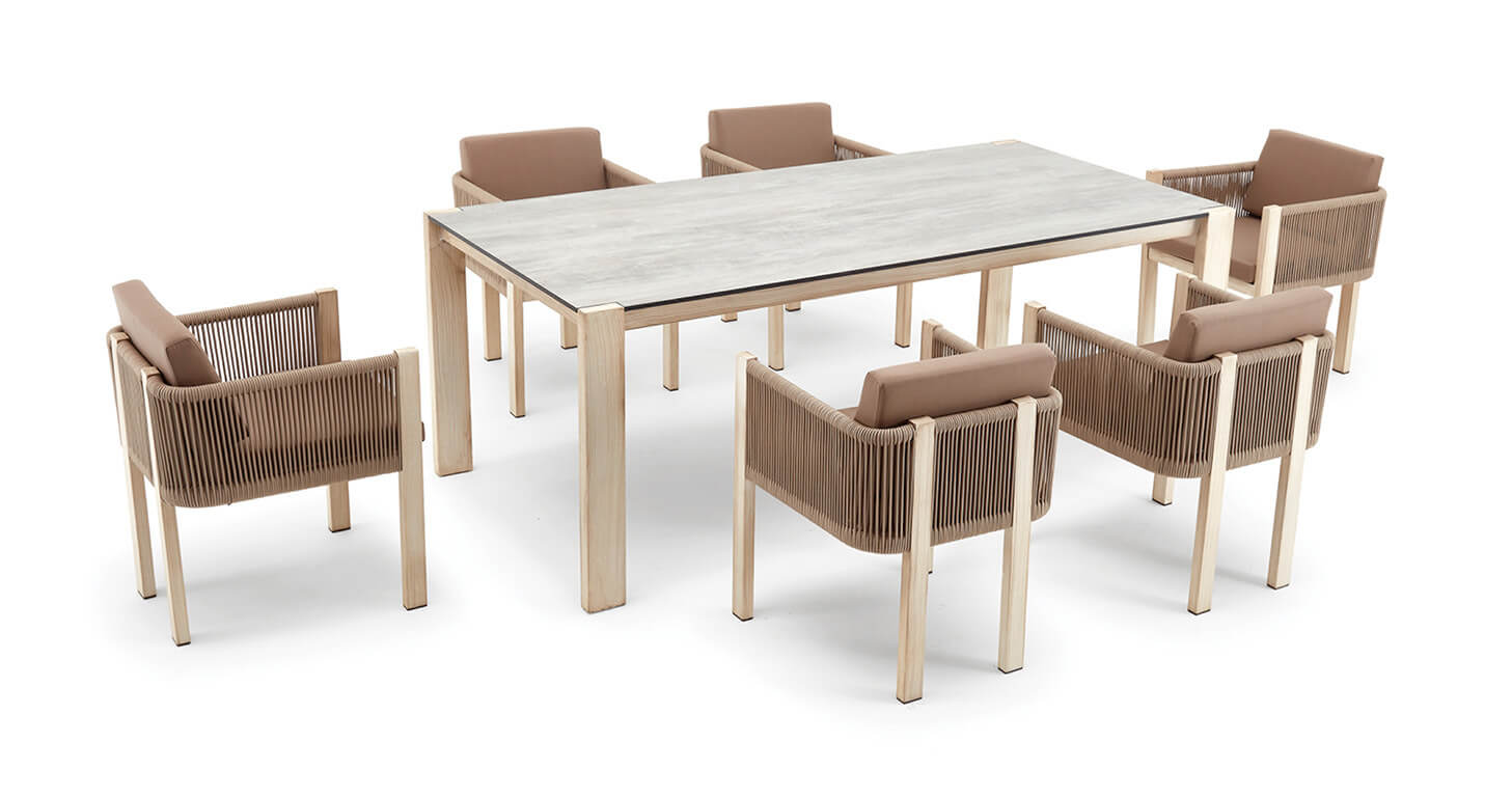 Záhradné sedenie MOON TABLE 100/200 set 6